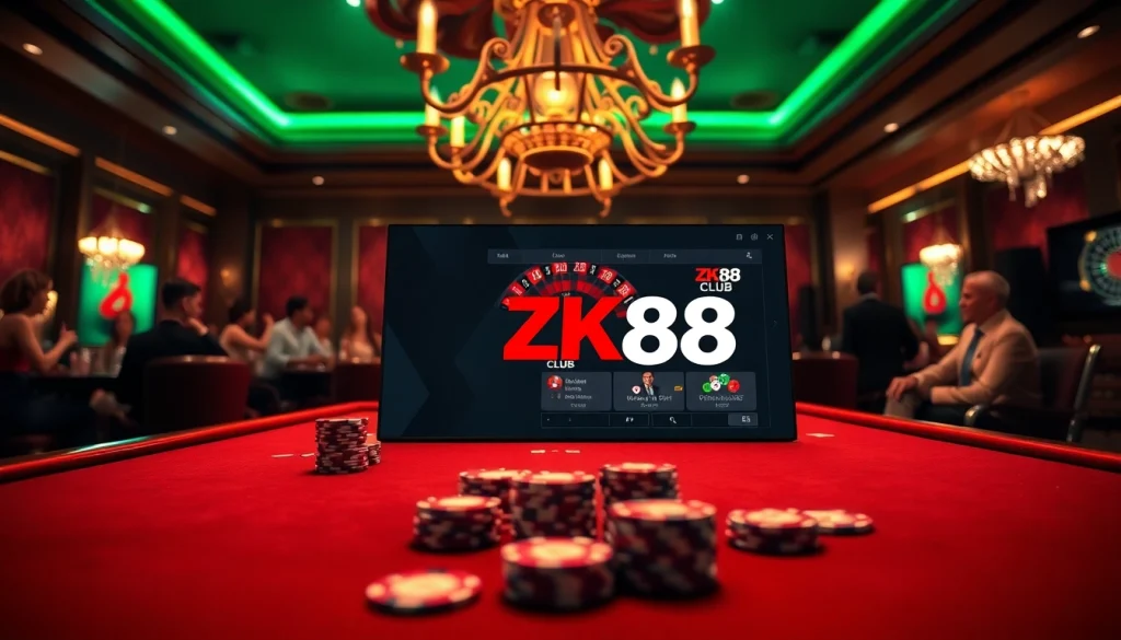 Experience the thrill of high-stakes gambling at https://zk88.club/ with luxurious casino visuals.