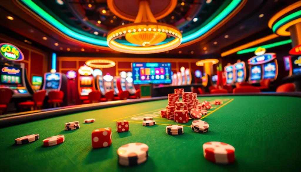 Experience the excitement of go88 tài xỉu with vibrant casino visuals showcasing thrilling gameplay.