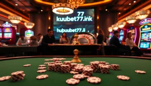 Experience the thrill of gambling at https://kubet77i.ink/ with vibrant scenes of poker, roulette, and slot machines.