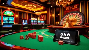 High-stakes poker scene with vibrant elements inspired by g88, capturing the thrill of casino gaming.