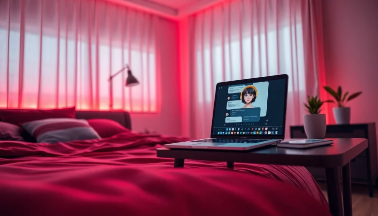 Engaging chat interface with best nsfw ai chatbots in a cozy setting