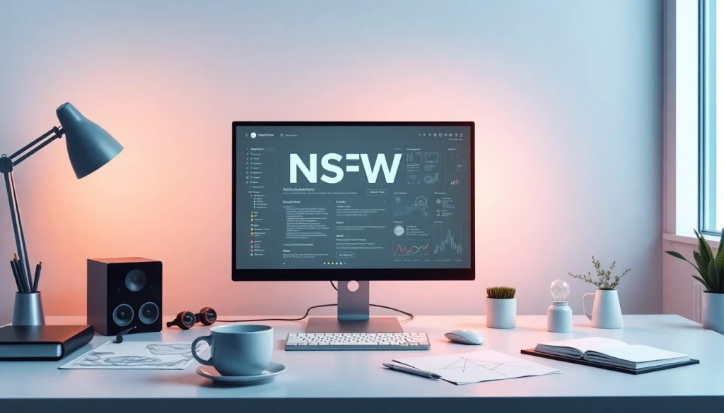 Innovative AI NSFW image generation in a modern digital workspace
