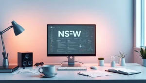 Innovative AI NSFW image generation in a modern digital workspace