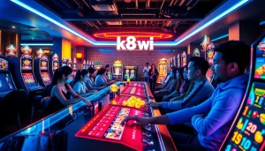 Experience the excitement of k88win with lively players and vibrant gaming tables.