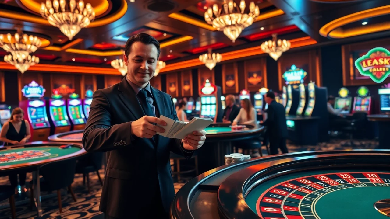 Engaged gamblers at exciting tables with Link FLY88 casino games.