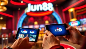 Experience the excitement of online gambling with Jun88's engaging platform at https://jun88pl.com/, featuring vibrant casino visuals.