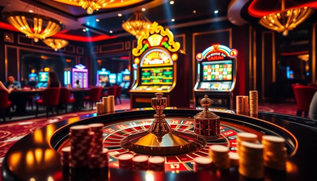 Maximize your casino experience at VMAX with thrilling roulette and vibrant gaming elements.