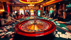 Experience the thrill of go 88 in a luxurious casino setup with poker chips and roulette wheel.