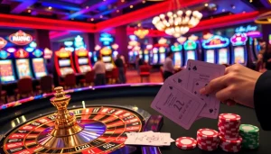 Experience the thrill of KP88 as players engage in high-stakes gambling at a luxurious casino.