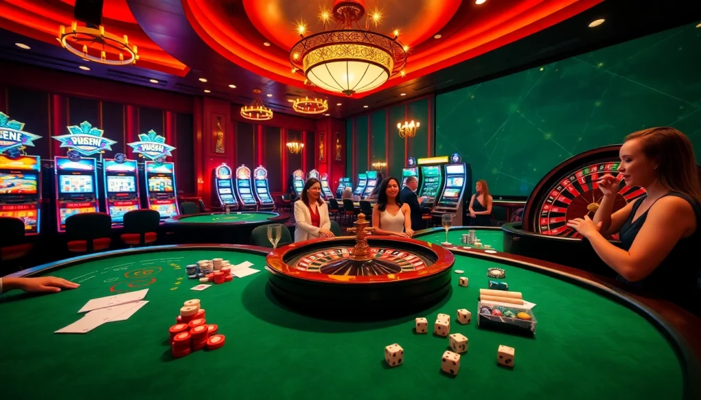 Link vào ww88 represents an exciting gambling scene with players at luxury casino tables.