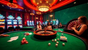 Link vào ww88 represents an exciting gambling scene with players at luxury casino tables.