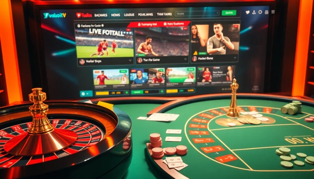 Vaoluoitv enhances online gambling excitement with vibrant poker tables and live match streaming.