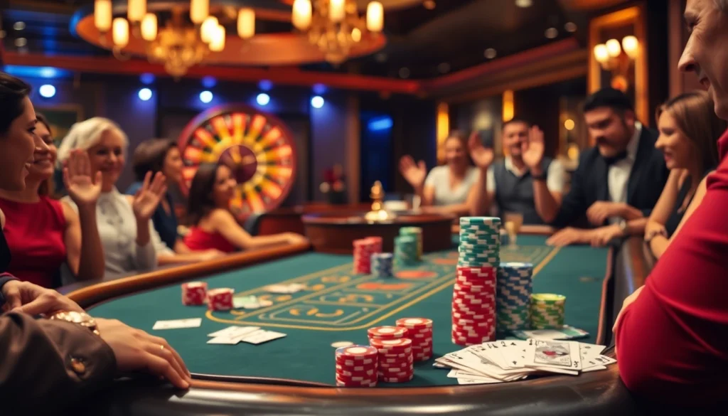 Action-packed F168 poker game scene featuring chips and cards, capturing excitement and strategy.