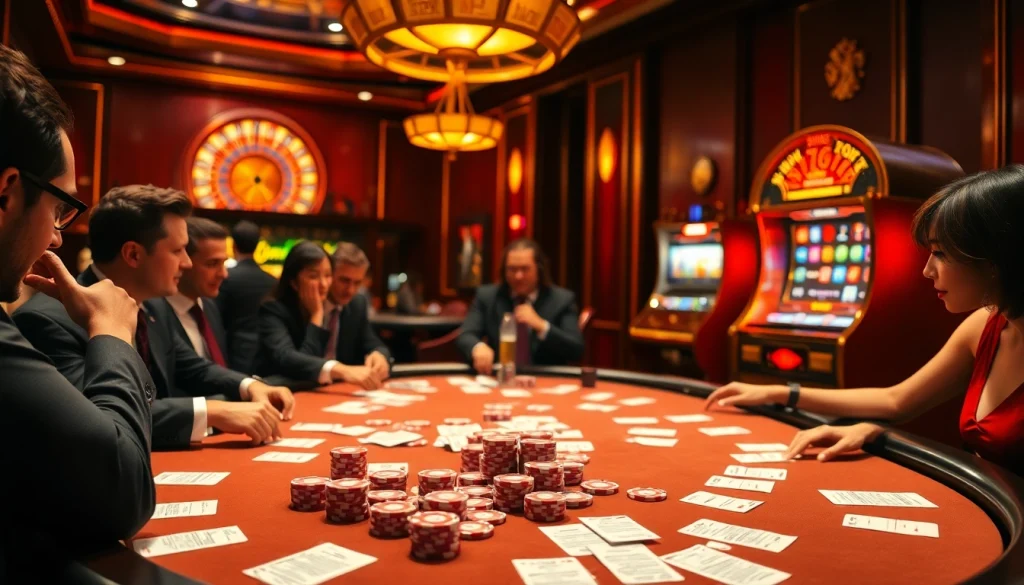 Rallying excitement at a luxury casino with 88i poker chips on a vibrant table.