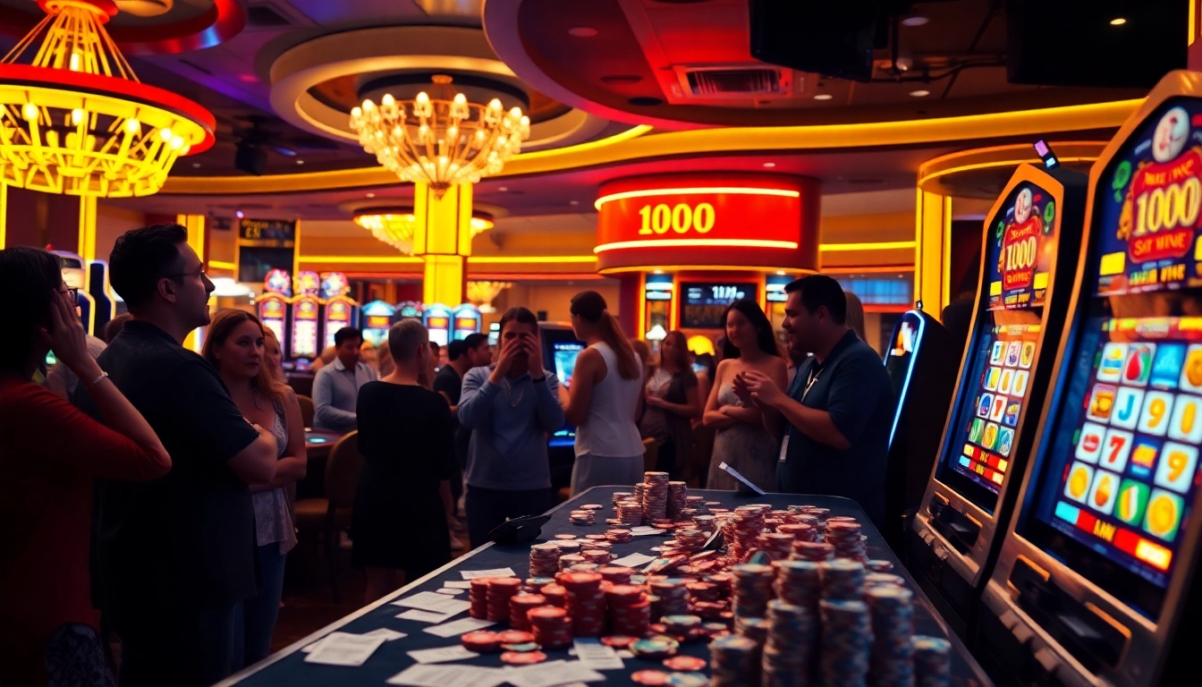Pemain menang besar di mesin slot dengan deposit 1000 di kasino yang meriah.