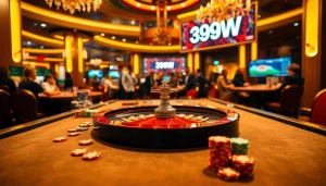 Experience the thrill of the casino with 399W's vibrant roulette and exciting gameplay.
