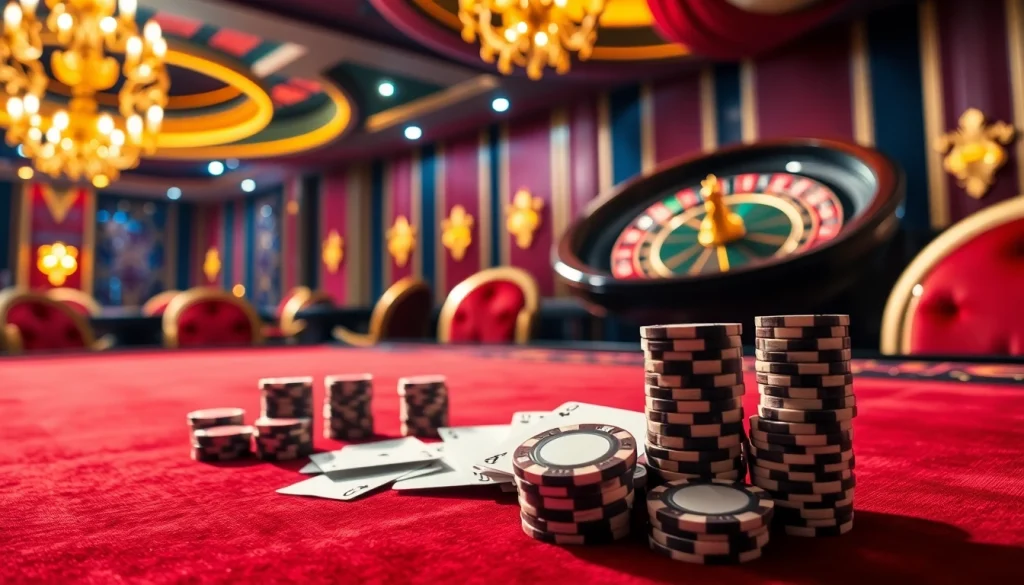 Experience the thrill of gambling at oxbet dubai with a luxurious casino poker table.