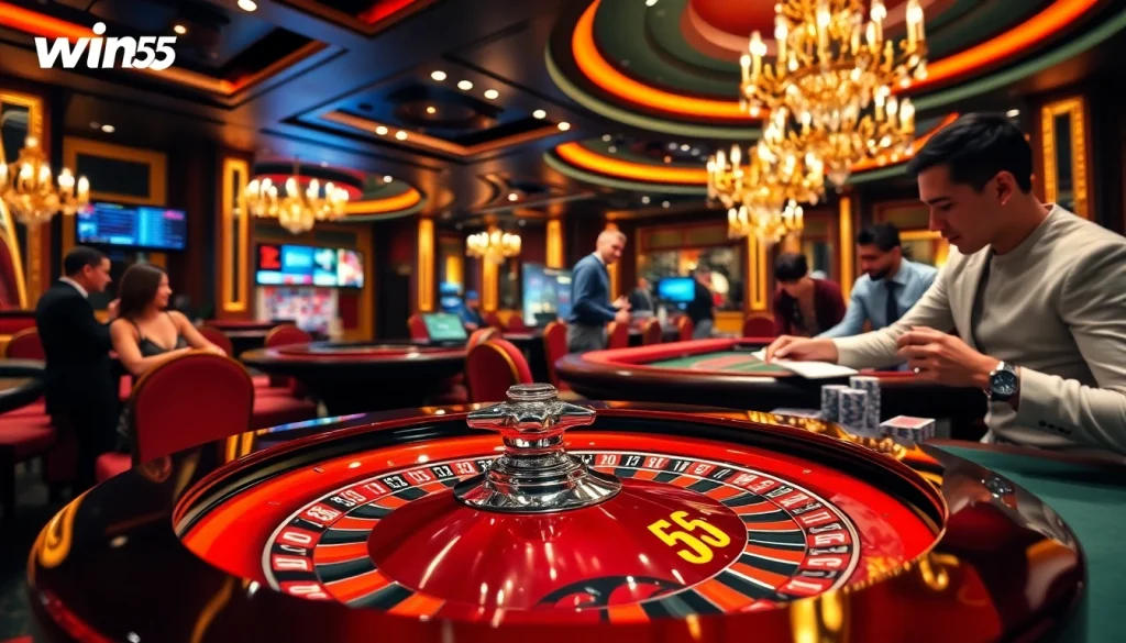 Experience thrilling casino action with win55 at the roulette and poker tables.
