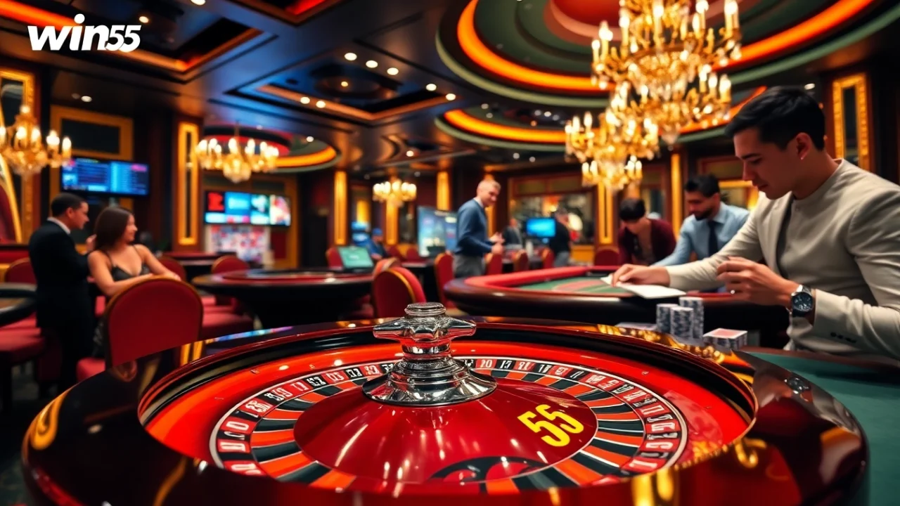 Experience thrilling casino action with win55 at the roulette and poker tables.