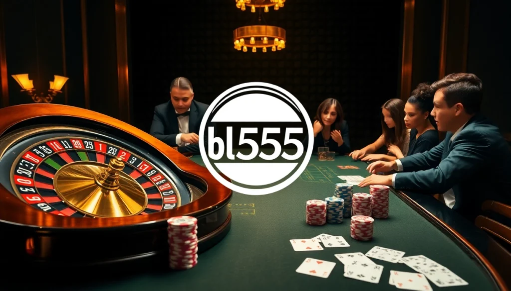 Experience thrilling online gaming at BL555 locker with vibrant casino visuals.