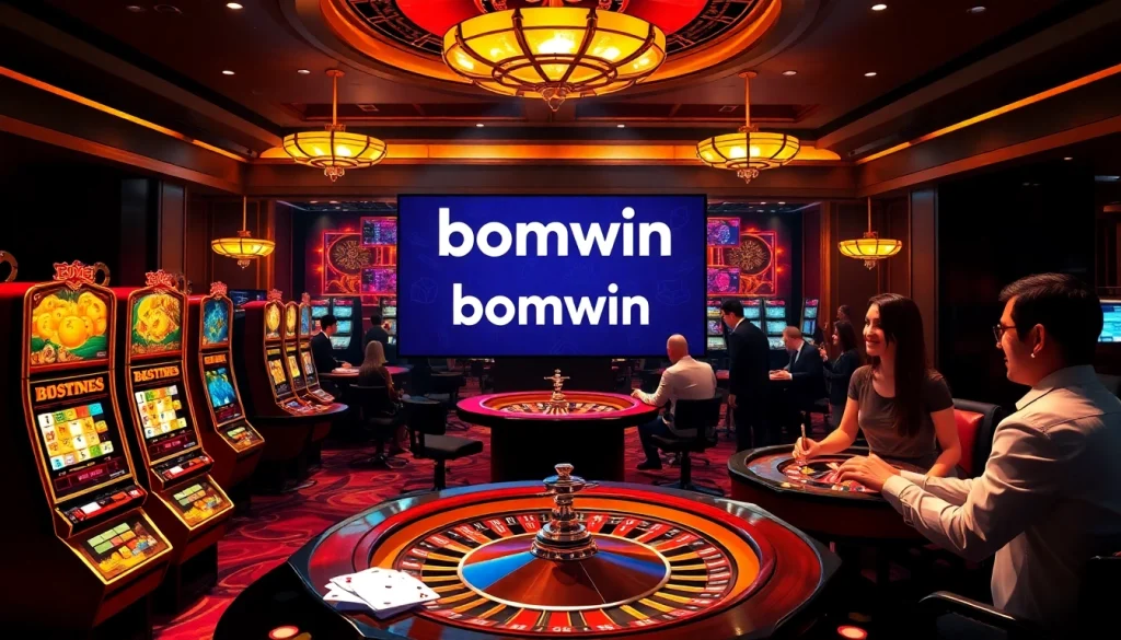 Engaging scene showing players logging into Bomwin casino platform for thrilling gaming experience.