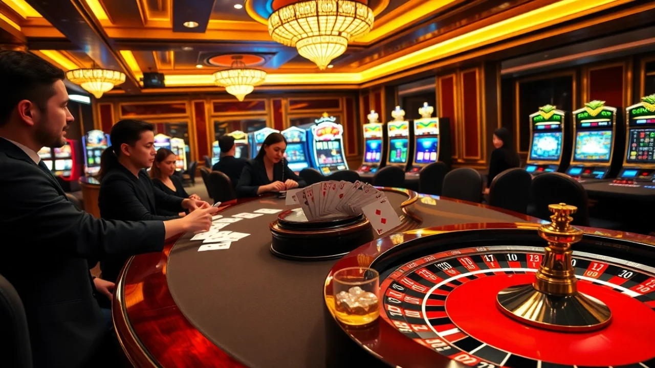 xins88 excitement captured at a high-stakes casino table with vibrant poker action.