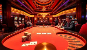 Experience thrilling moments at gg88 casino with vibrant poker tables and exciting slot games.