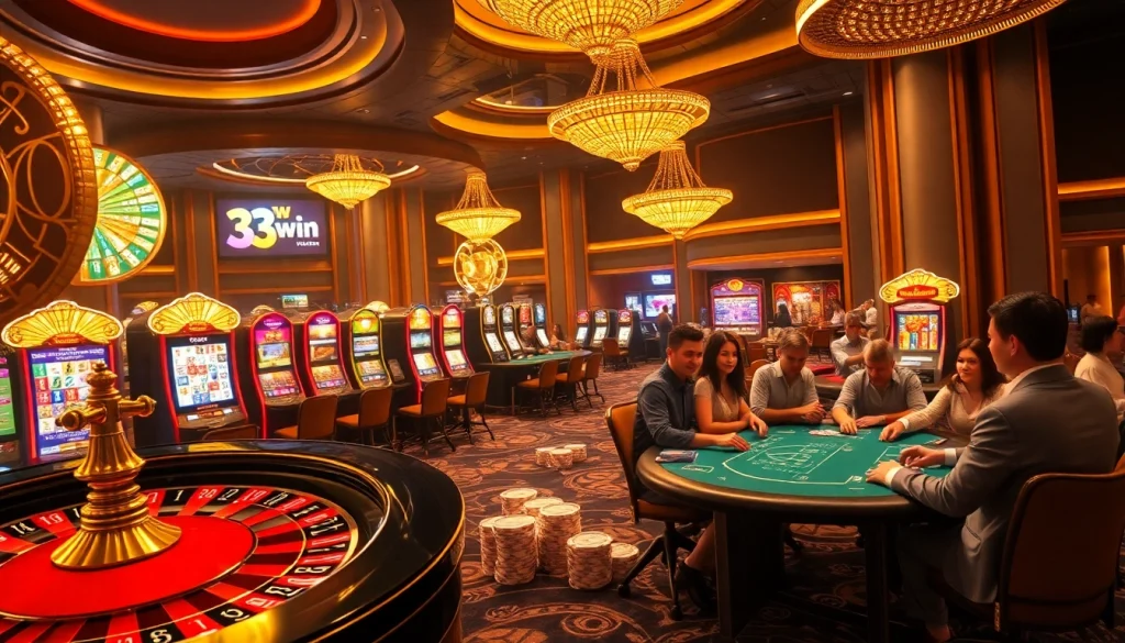 Enjoy thrilling gameplay at 33win's vibrant casino tables and slot machines.