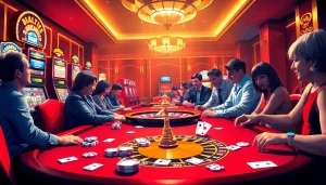 Experience excitement at ww88 with a captivating poker game in a luxurious casino setting.