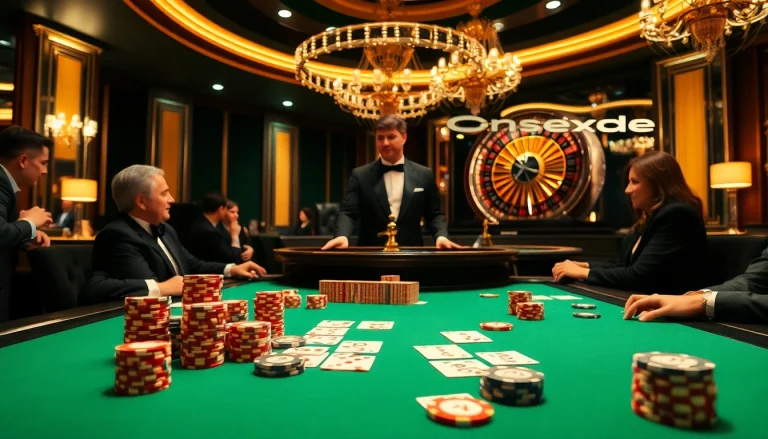Engage with sx88 high-stakes poker action featuring luxurious casino elements and professional dealers.