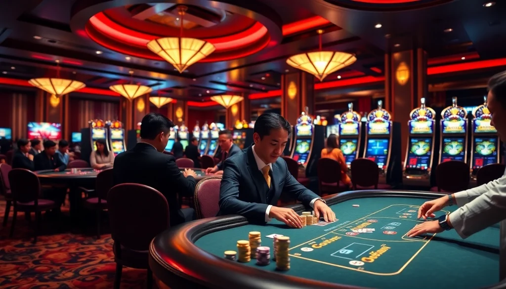 Experience the thrill of fly88 with luxury casino tables, vibrant cards, and engaging gameplay.