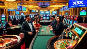 Experience the thrill of gambling at XX88 with vibrant casino games and elegant setups.