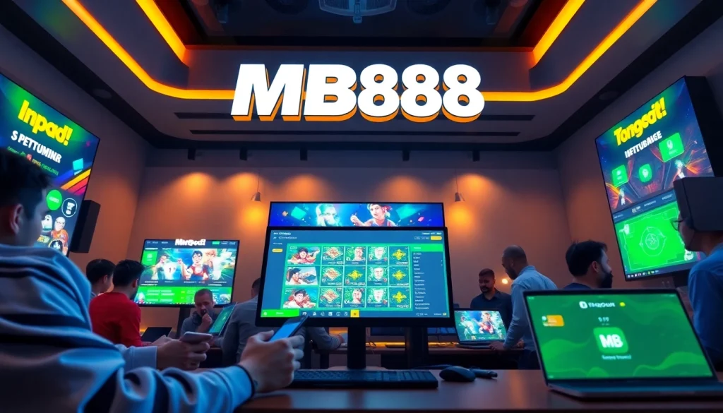 MB88 engaging online gaming interface with vibrant layout and community atmosphere