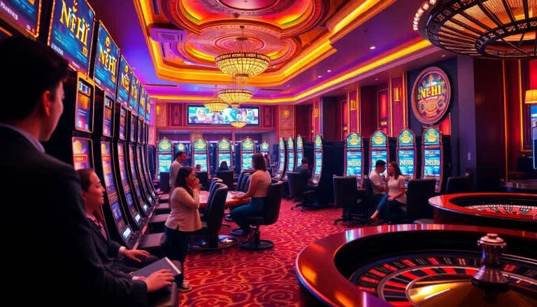 Experience Nổ Hũ excitement with engaging slot machines and vibrant casino atmosphere.