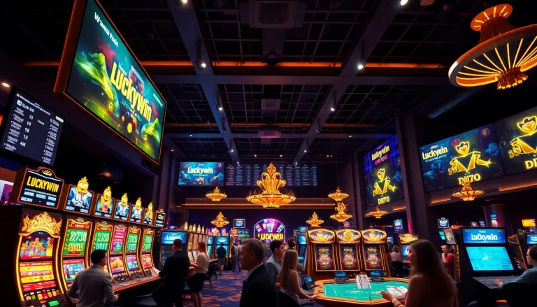 Engaging online casino atmosphere showcasing luckywin gaming interface with vibrant players.