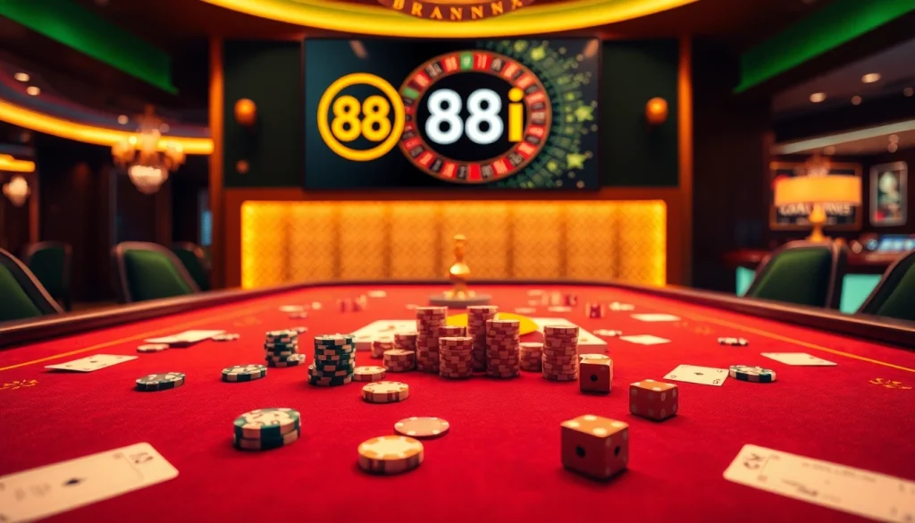 Experience the thrilling gameplay at 88i casino with vibrant gaming tables and rich atmosphere.