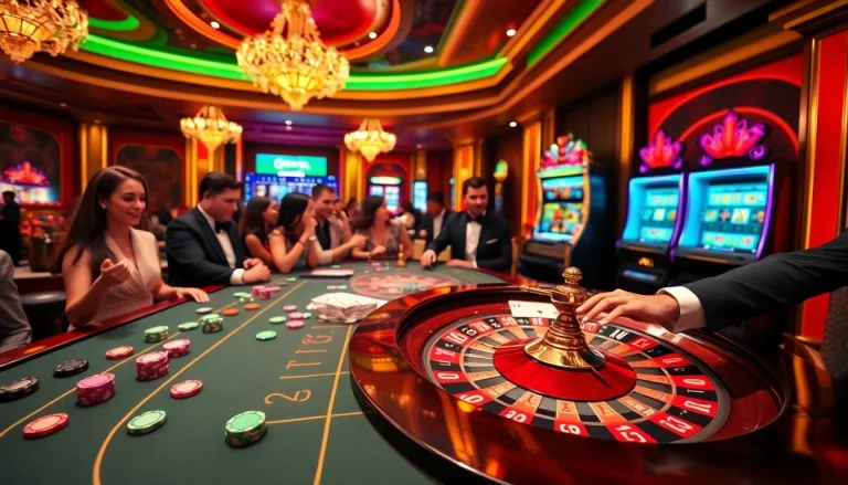 Engage with thrilling gambling action at https://okfun.social/ featuring roulette and enthusiastic players.