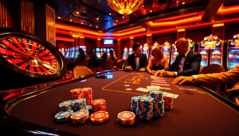Engaged players at a luxurious casino poker table strategizing in a thrilling game of haywin.