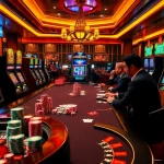 Engaged players at a luxurious casino table, experiencing the thrill of gaming at https://sumvip.mom/.
