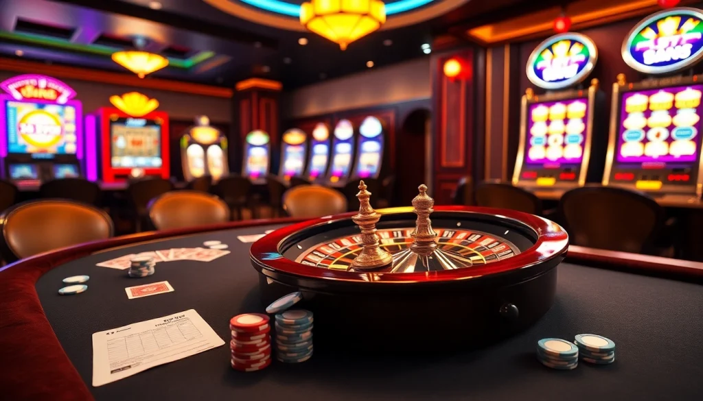 Experience thrilling gameplay at 69 VN with vibrant casino tables and exciting slot machines.