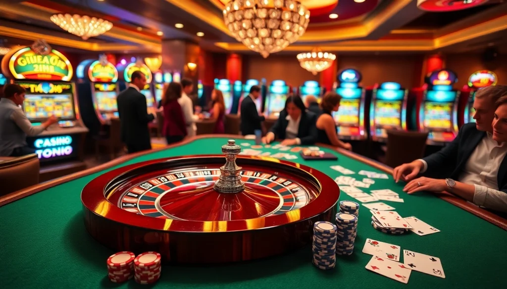 Experience the thrill of PG99 nhà cái uy tín with professional gamblers at a vibrant casino table.