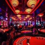 Players enjoying thrilling games at UU88's vibrant casino, showcasing excitement and luxury.