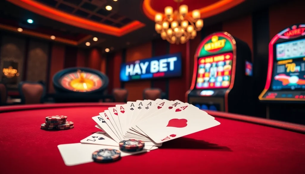 Engage in high-stakes gambling at HAYBET's luxurious casino tables.