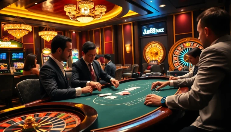 Enjoy the thrill of high-stakes poker at https://jun88.buzz/ with professional dealers and vibrant gameplay.