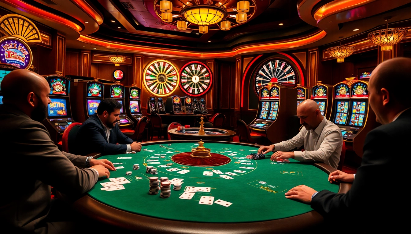 Players engaging in high-stakes gameplay at SODO Casino's vibrant poker table.