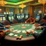 Experience the thrilling gameplay at 222BD Casino with a vibrant poker table and digital betting.