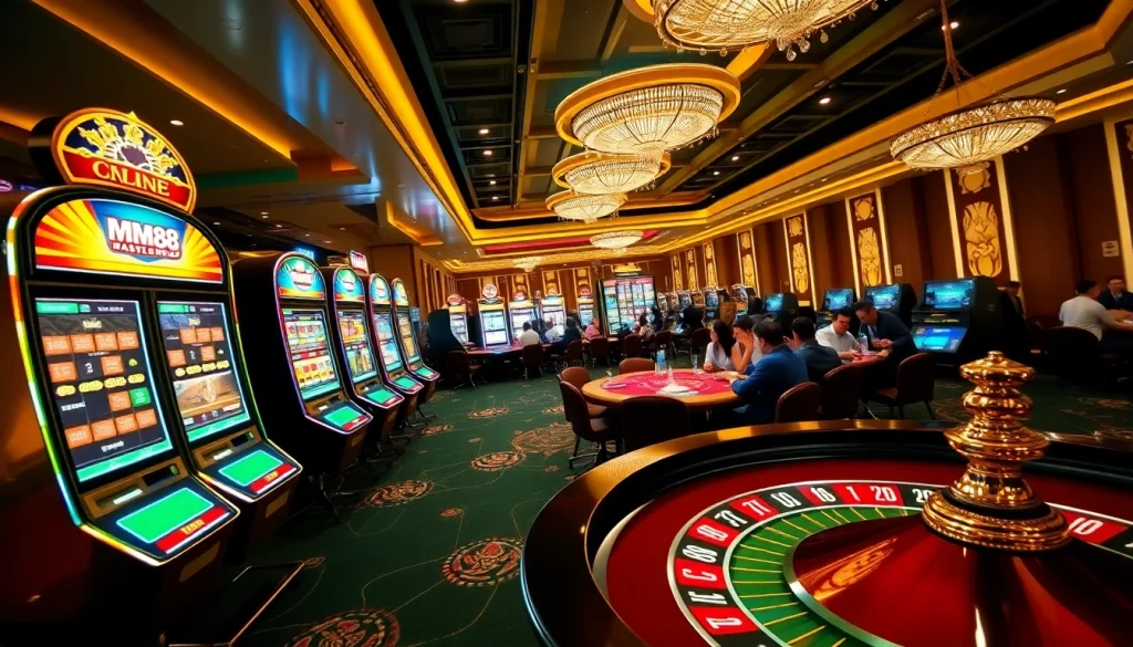 Experience the thrill of MM88 with engaging casino games and stylish gaming tables.