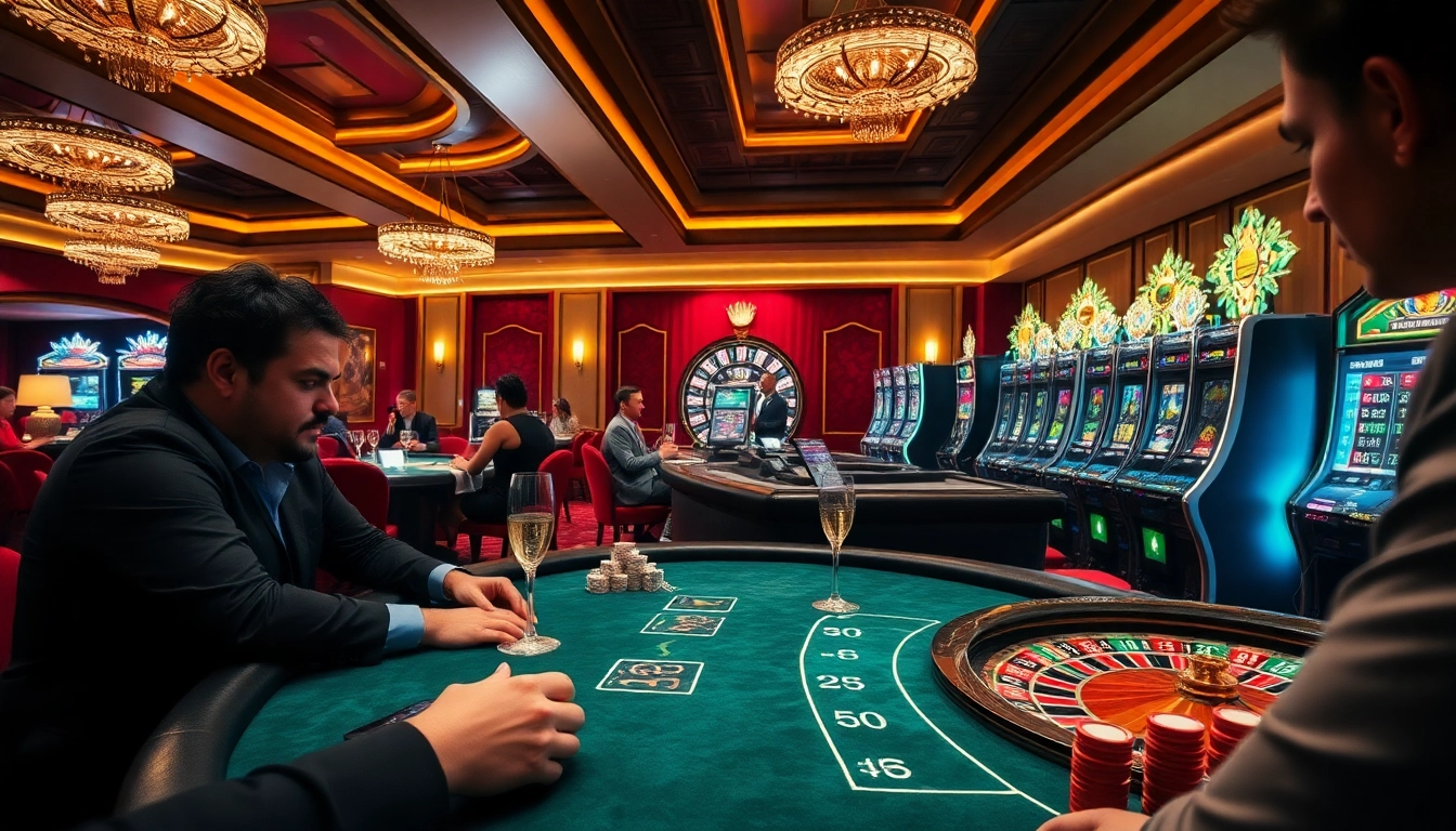 Experience high-stakes poker at FA88's luxurious casino, showcasing intense gameplay and vibrant atmosphere.