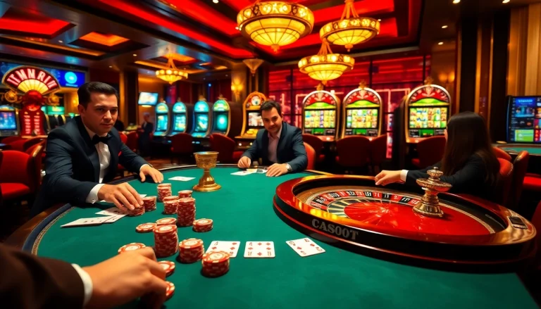 Experience the thrill of winning at https://jun88pl.com/, showcasing a high-stakes poker table with vibrant gameplay.