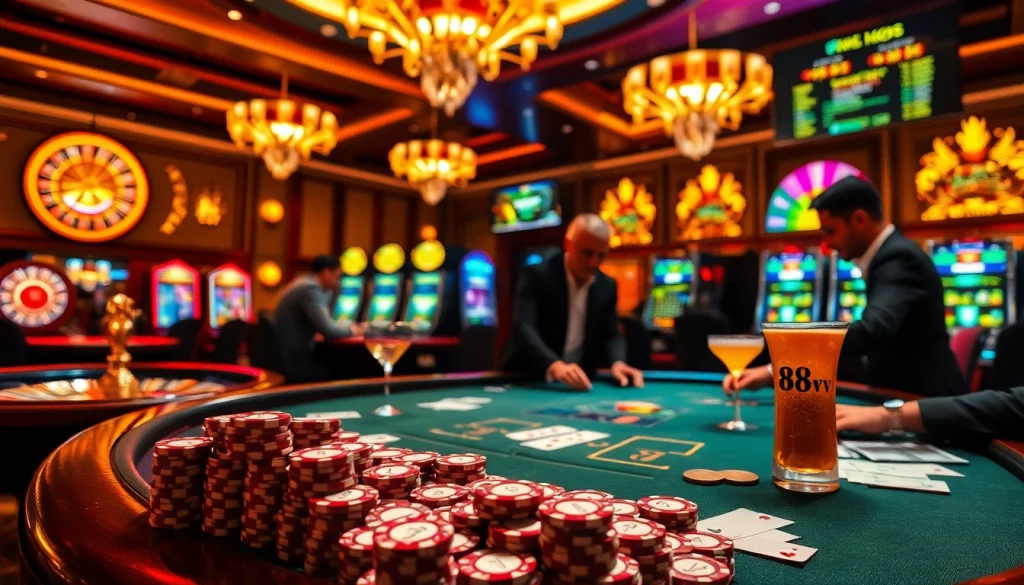 Experience the thrill of poker with 88vv’s luxurious casino gameplay